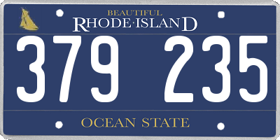 RI license plate 379235