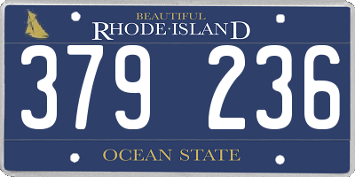 RI license plate 379236