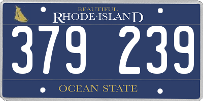 RI license plate 379239