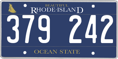 RI license plate 379242