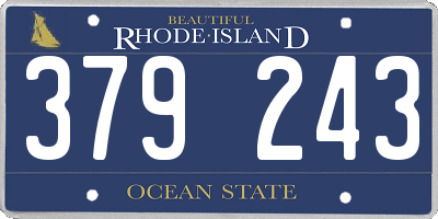 RI license plate 379243