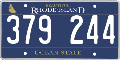 RI license plate 379244