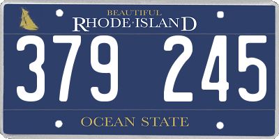 RI license plate 379245