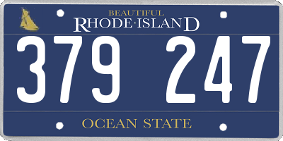 RI license plate 379247