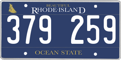 RI license plate 379259