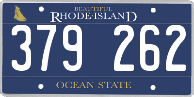 RI license plate 379262