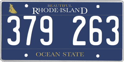 RI license plate 379263