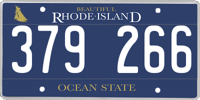 RI license plate 379266