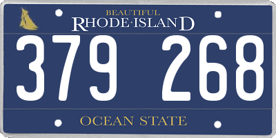 RI license plate 379268