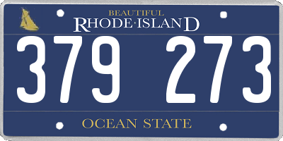 RI license plate 379273