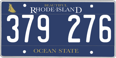 RI license plate 379276