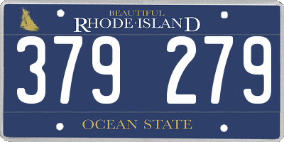 RI license plate 379279
