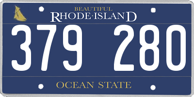 RI license plate 379280