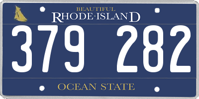 RI license plate 379282
