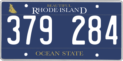 RI license plate 379284