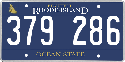 RI license plate 379286