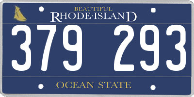 RI license plate 379293