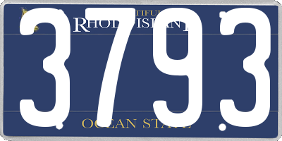 RI license plate 3793