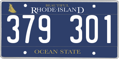 RI license plate 379301
