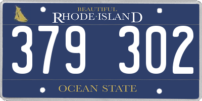 RI license plate 379302