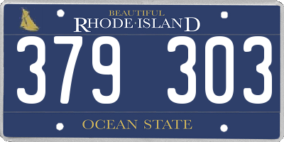 RI license plate 379303