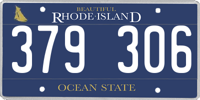 RI license plate 379306