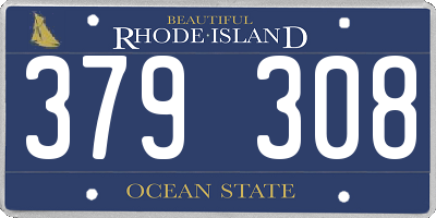 RI license plate 379308