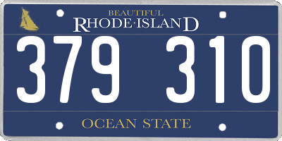 RI license plate 379310