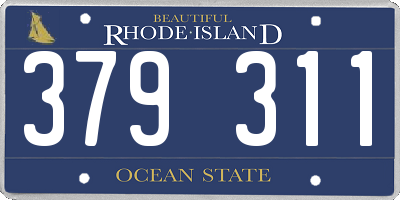 RI license plate 379311