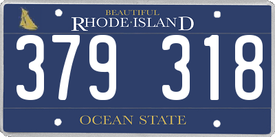 RI license plate 379318