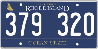 RI license plate 379320