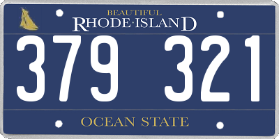 RI license plate 379321
