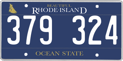 RI license plate 379324