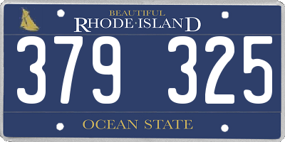 RI license plate 379325