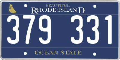 RI license plate 379331