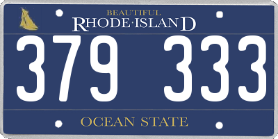 RI license plate 379333