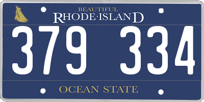 RI license plate 379334