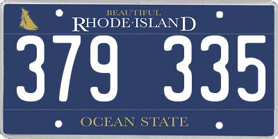 RI license plate 379335