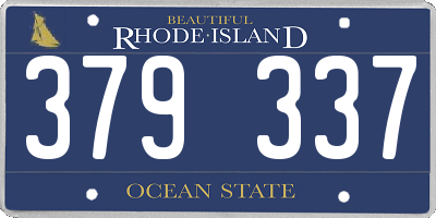 RI license plate 379337