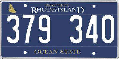 RI license plate 379340