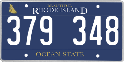 RI license plate 379348