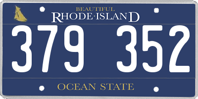 RI license plate 379352