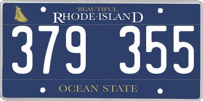 RI license plate 379355