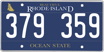RI license plate 379359