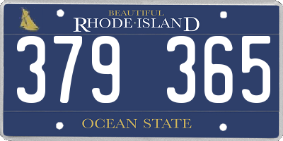 RI license plate 379365