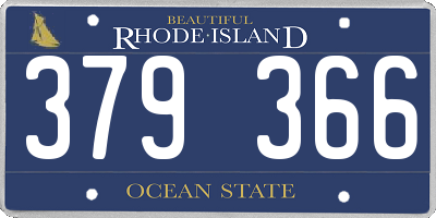 RI license plate 379366