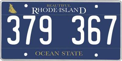RI license plate 379367