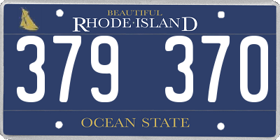 RI license plate 379370
