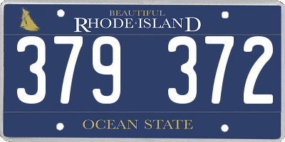 RI license plate 379372