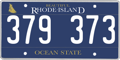 RI license plate 379373